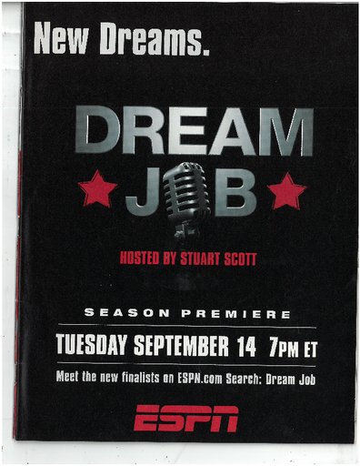 ESPN Dream Job Promotional Flyer