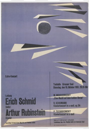  Tonhalle Zürich 1953 Poster for a concert