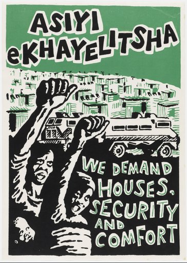 Asiyi ekhyalitsha (We are not going to Kahayelitsha) by Zapiro