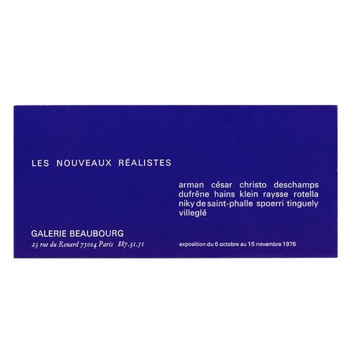 Beaubourg Gallery Exhibition Advertisement Card
