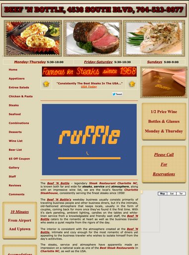 Beef 'N Bottle Website