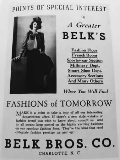 Belk's Charlotte Advertisement