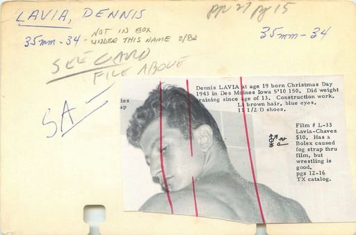 Bob Mizer Model Index Cards