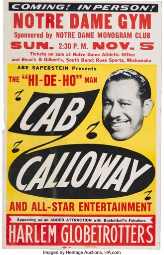 Cab Calloway and the Harlem Globetrotters poster