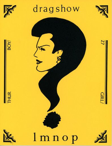 Cafe lmnop Drag Show Advert