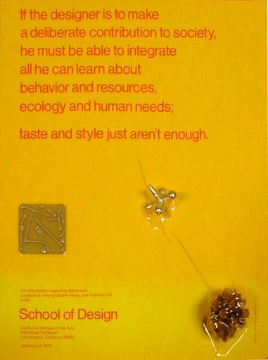 CalArts School of Design announcement poster