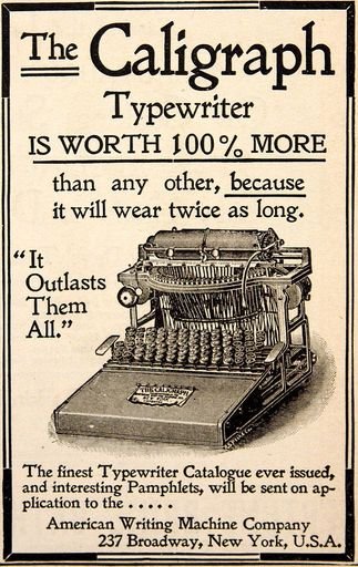 Caligraph Typewriter Ad
