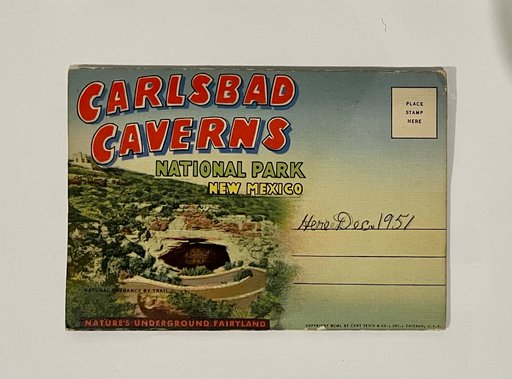 “Carlsbad Caverns, National Park, New Mexico” foldout postcard