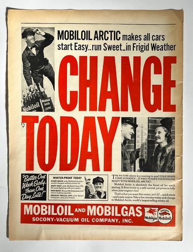 Change Today Mobiloil Poster