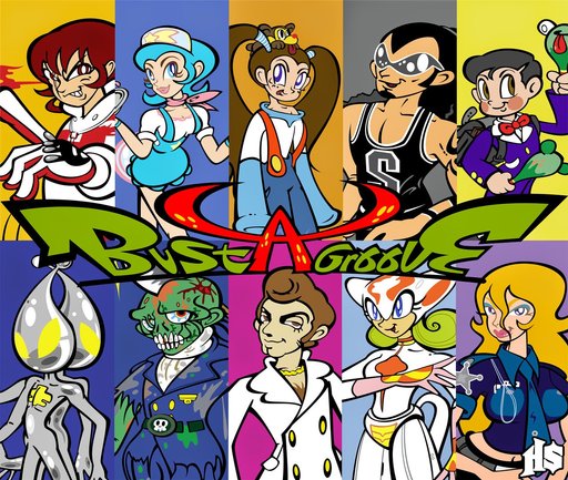 Characters from "Bust a Groove", Hideyuki Tanaka [FrameGraphics], (1998-1999)