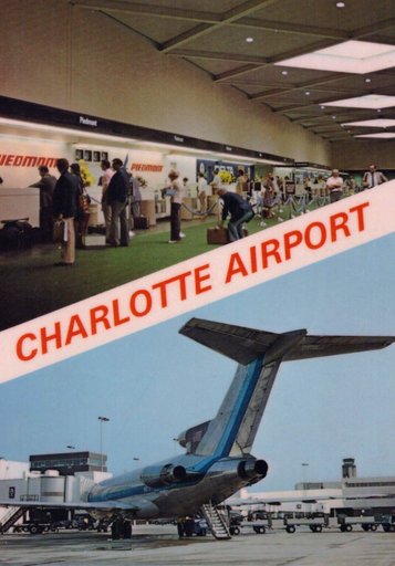 Charlotte Airport postcard