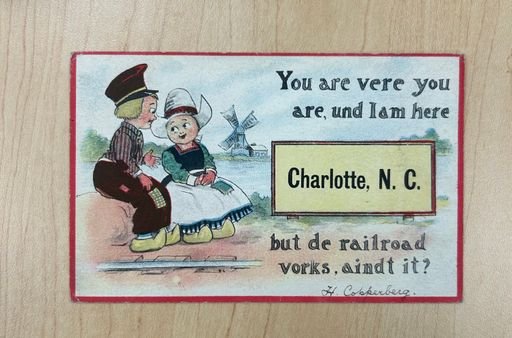 Charlotte Sign Post N.911 Postcard