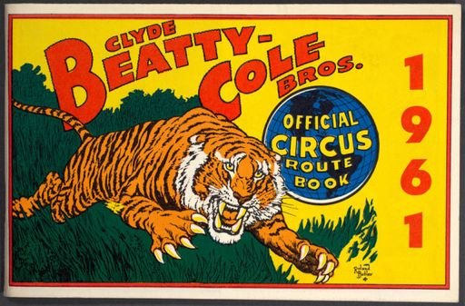 Clyde Beatty-Cole Bros. Official Circus Route Book 1961