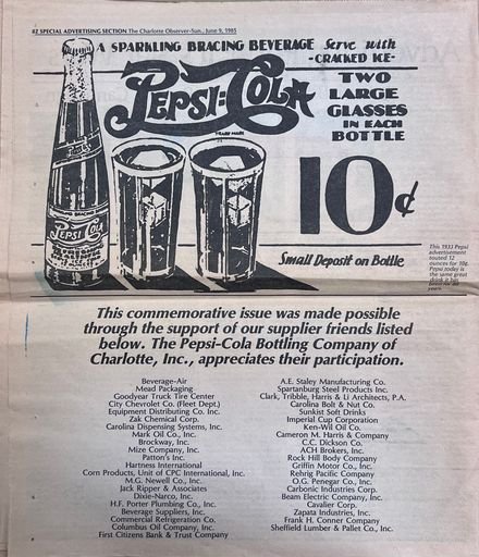 Commemorative Pepsi Ad