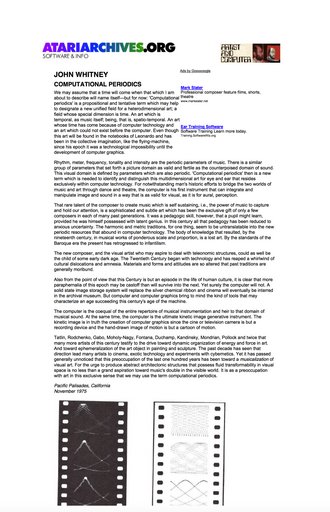 “Computational Periodics”