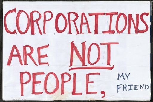 Corporations Are Not People poster