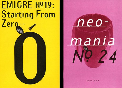 Cover of Emigre No. 19 & No. 24
