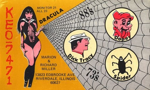 Dracula KEO 7471 Radio Postcard
