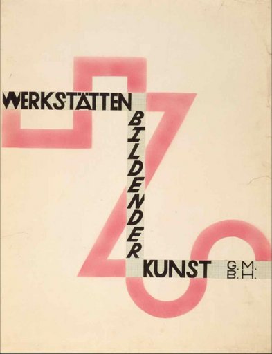 Draft of poster “Werkstätten Bildender Kunst” by Friedl Dicker-Brandeis