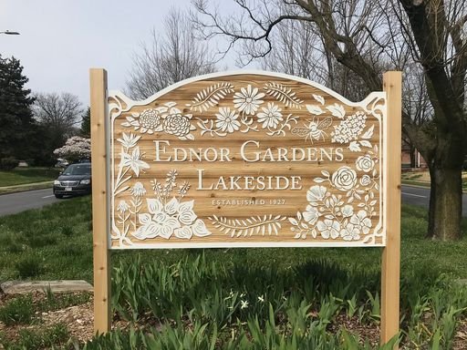 Ednor Gardens neighborhood sign