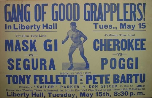 El Paso, Texas, USA, Wrestling Posters from the late-1920s and early 1930s