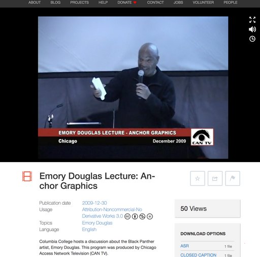 Emory Douglas Lecture: Anchor Graphics. December, 2009.