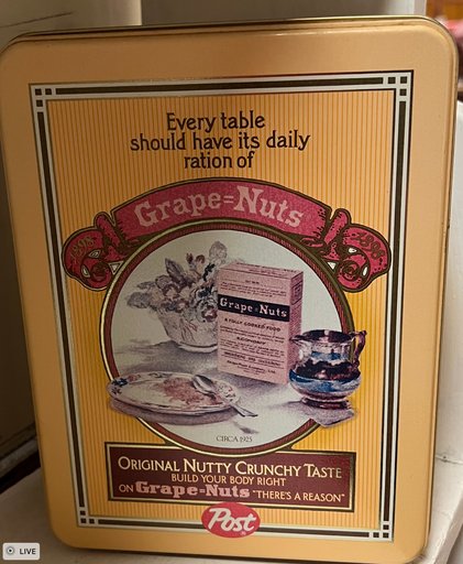 "Every Table Should Have It's Daily Ration of Grape Nuts"