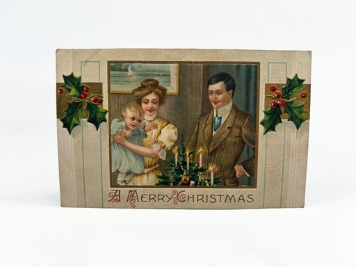 Family Christmas postcard
