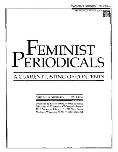Feminist Periodicals: A Current Listing of Contents