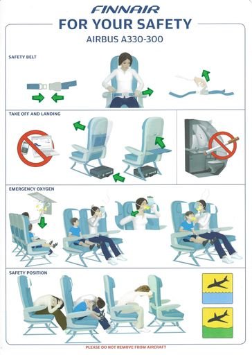 Finnair Flight Safety Card 