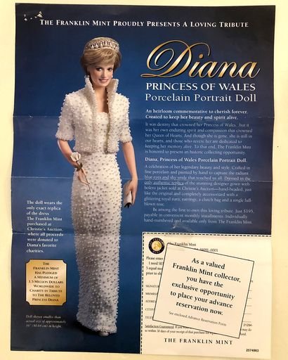 Franklin Mint Princess Diana Doll Mail Advertisement