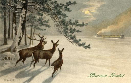 French New Year greetings card
