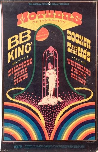 Fried, Bob. Mothers of Invention, B.B. King. Booker T. & the MG's at the Fillmore and Winterland
