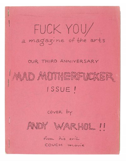 “Fuck You: A Magazine of the Arts”, Vol. 5, No. 8
