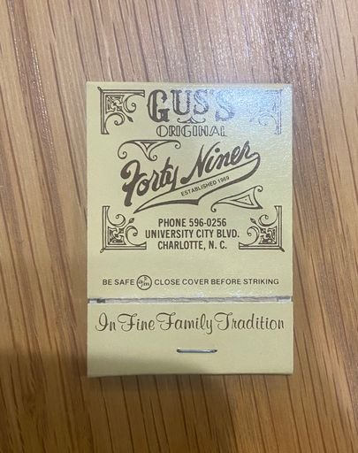 Gus’s Original Forty Niner Restaurant matchbook