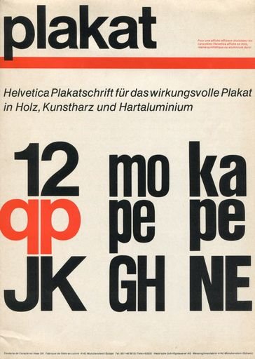 Helvetica type specimen