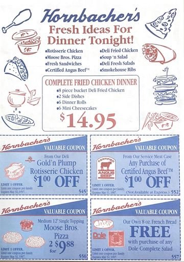 Hornbacher's May 1997 Coupons