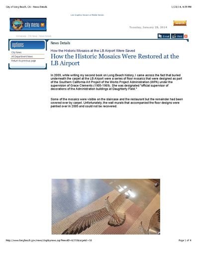 “How the Historic Mosaics Were Restored at the LB Airport”