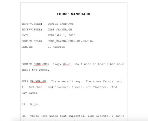 Interview with Gere Kavanaugh, Feb. 2013
