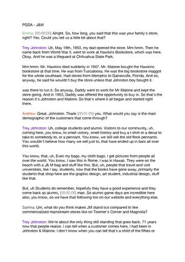 Interview with Trey Johnston