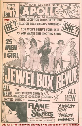 Jewel Box Revue Female Impersonators Advert