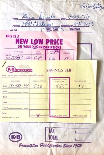 K&B Prescription Bag and Forms