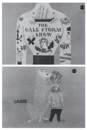 “Lassie” and “The Gale Storm Show” interstitial cards