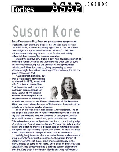 “Legend: Susan Kare”