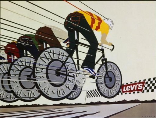 Levi's Pants Advertising Poster Bicycling