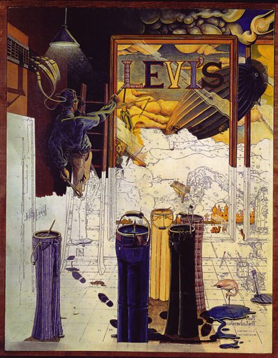 Levi's Pants Advertising Poster Paint by Number