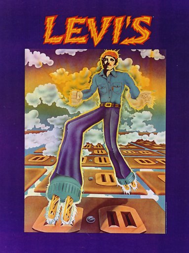 Levi's Pants Advertising Poster plugged in
