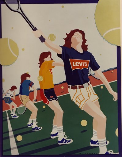 Levi's Pants Advertising Poster Tennis