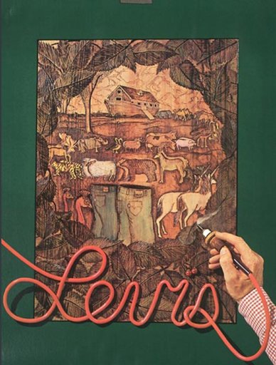 Levi's Pants Advertising Wood Carving