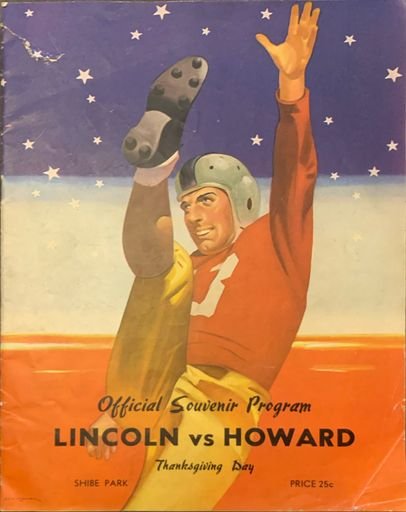Lincoln vs. Howard Football Game Program 